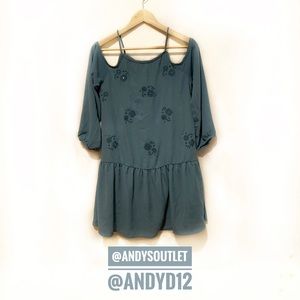 NWOT Xhilaration Off shoulder Aqua Dress Size XS